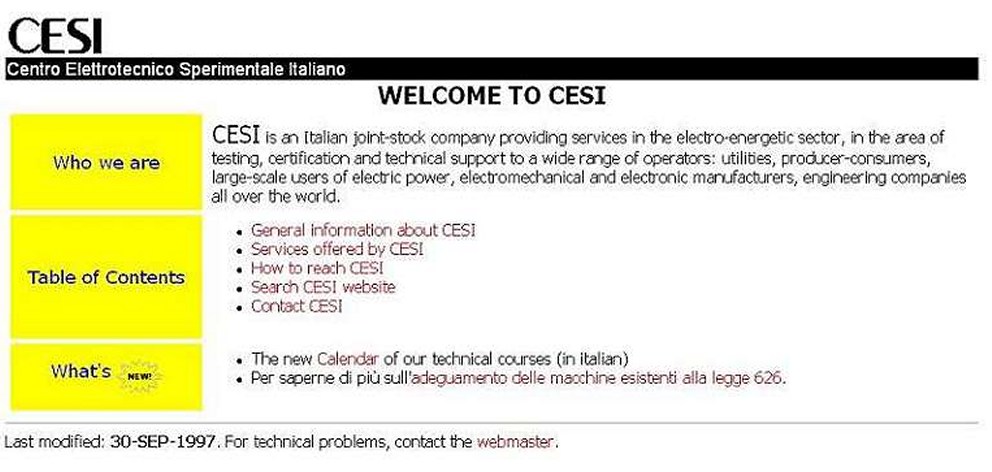 Home Page CESI 1997