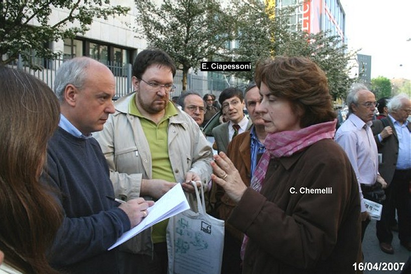Manifestazione davanti alla  RAI