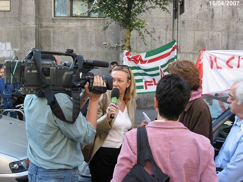 Manifestazione davanti alla  RAI
